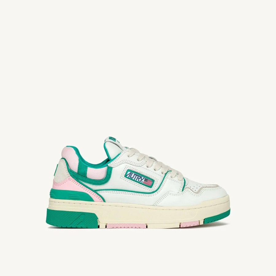 Mode Femme AUTRY Baskets | Autry - Baskets Clc Low - Rose & Vert