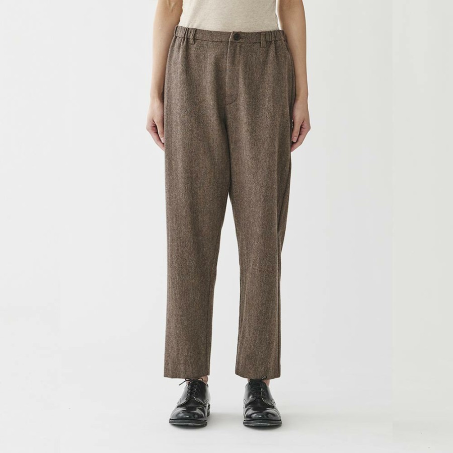 Mode Femme Pas de Calais Pantalons | Pas De Calais - Pantalon Fusele En Laine - Marron