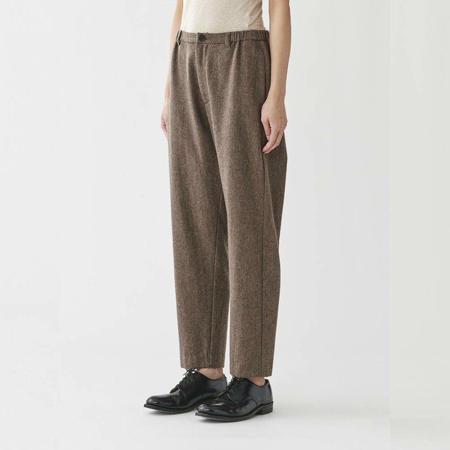 Mode Femme Pas de Calais Pantalons | Pas De Calais - Pantalon Fusele En Laine - Marron